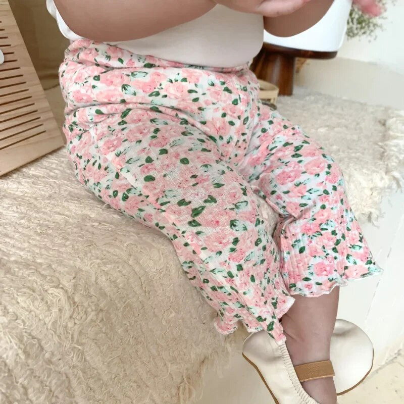 Babanadrágok Nyári karcsú nadrágok Újszülött Fiú Stretch Nadrágok Tipegő Fiúk Lányruhák Egyszínű csecsemőruházat gyerekeknek