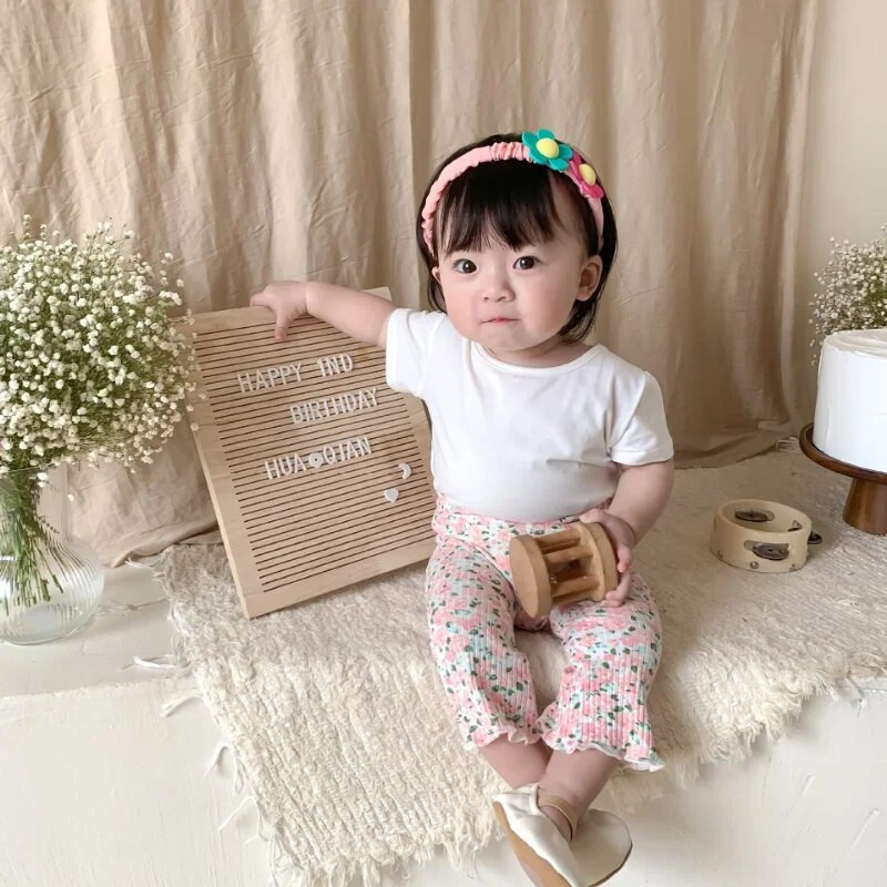 Babanadrágok Nyári karcsú nadrágok Újszülött Fiú Stretch Nadrágok Tipegő Fiúk Lányruhák Egyszínű csecsemőruházat gyerekeknek