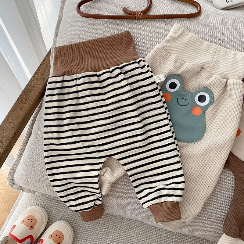 2023 Φθινόπωρο μωρό PP παντελόνι 0-2 ετών Νεογέννητο αγόρι κορίτσι ψηλόμεσο καρτούν παντελόνι χαρέμι Φαρδύ κάτω ριγέ ρούχα Ρούχα