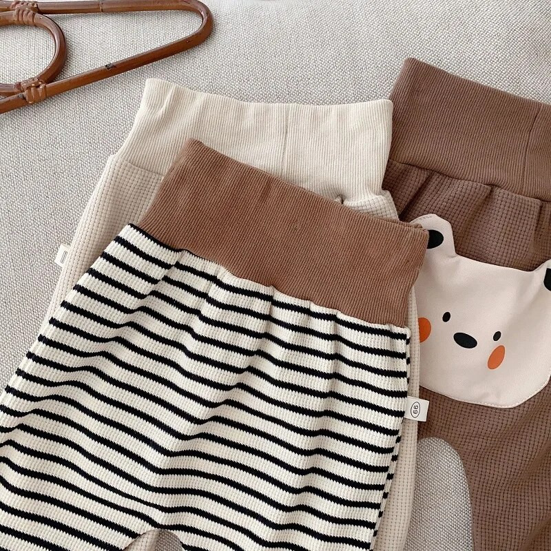 2023 Φθινόπωρο μωρό PP παντελόνι 0-2 ετών Νεογέννητο αγόρι κορίτσι ψηλόμεσο καρτούν παντελόνι χαρέμι Φαρδύ κάτω ριγέ ρούχα Ρούχα