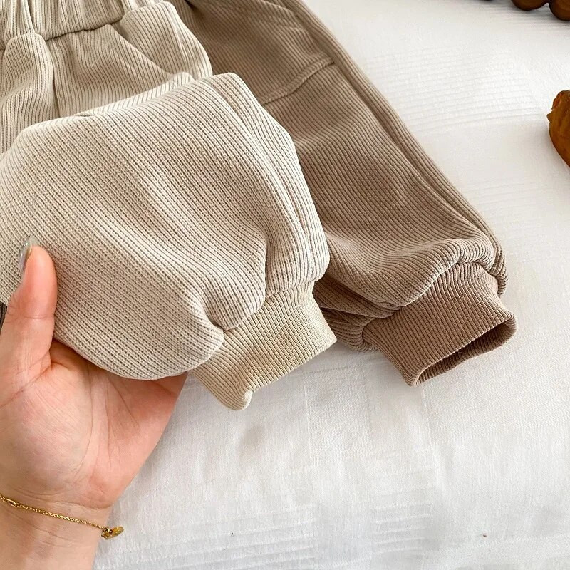 Jaunas Bērnu Bikses Bikses 0–5 Gadi Bērni Zēns Meitene Vienkrāsains Elastīgs Viduklis Kabata Flīss Skrejbikses Virsdrēbes Ziemas Apģērbs