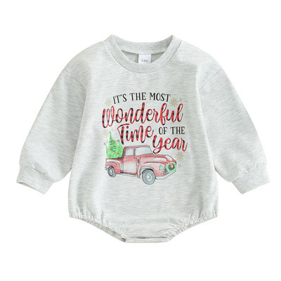 ma&baby 0-18 M Ziemassvētki jaundzimušajam zīdainim, zēnam, meitenei, rombiņai ar garām piedurknēm ar burtiem, automašīnu apdruku, kombinezonu, rotaļu tērpu, Ziemassvētku kostīmu