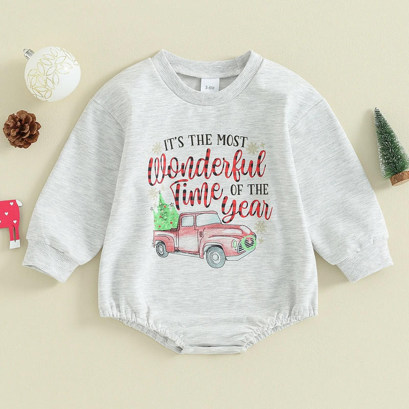 ma&baby 0-18 M Ziemassvētki jaundzimušajam zīdainim, zēnam, meitenei, rombiņai ar garām piedurknēm ar burtiem, automašīnu apdruku, kombinezonu, rotaļu tērpu, Ziemassvētku kostīmu