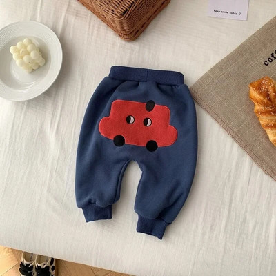 Ziemas bikses zīdaiņiem 0-3 gadi jaundzimušais zēns meitenei elastīgs viduklis karikatūra PP apakšā Flīss biezs silts bikses virsdrēbes bērnu apģērbi