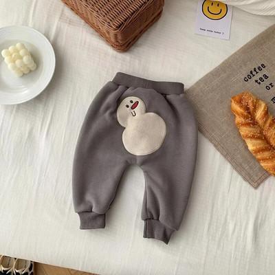 Ziemas bikses zīdaiņiem 0-3 gadi jaundzimušais zēns meitenei elastīgs viduklis karikatūra PP apakšā Flīss biezs silts bikses virsdrēbes bērnu apģērbi