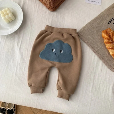 Ziemas bikses zīdaiņiem 0-3 gadi jaundzimušais zēns meitenei elastīgs viduklis karikatūra PP apakšā Flīss biezs silts bikses virsdrēbes bērnu apģērbi
