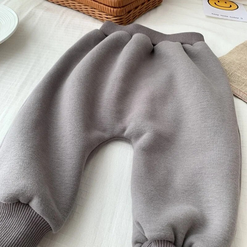 Ziemas bikses zīdaiņiem 0-3 gadi jaundzimušais zēns meitenei elastīgs viduklis karikatūra PP apakšā Flīss biezs silts bikses virsdrēbes bērnu apģērbi