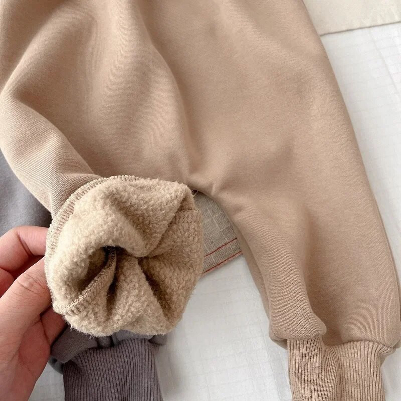 Ziemas bikses zīdaiņiem 0-3 gadi jaundzimušais zēns meitenei elastīgs viduklis karikatūra PP apakšā Flīss biezs silts bikses virsdrēbes bērnu apģērbi