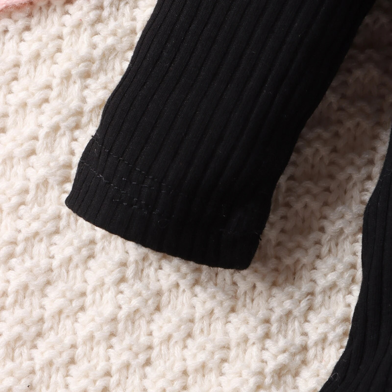 Ανοιξιάτικη Μόδα Βρεφικά Σετ Ρούχα Κοριτσίστικα Μονόχρωμα Μακρυμάνικα βολάν Μπλούζες Καρό Φούστα με Ζώνη 2τμχ Σετ ρούχων