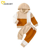 ma&baby 0-4 éves kisgyermek újszülött csecsemő gyerek kisfiú ruhakészlet hosszú ujjú felsők nadrág tréningruha Alkalmi őszi tavaszi ruhák