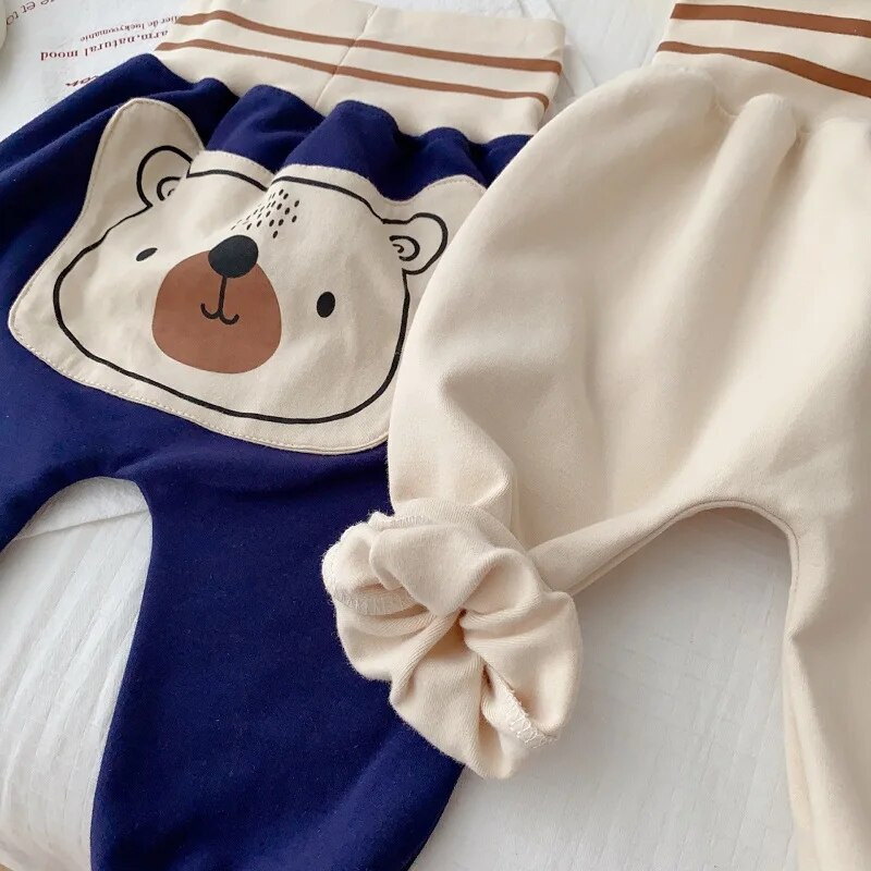 Babanadrág 0-2 éves korig újszülött fiú lány magas derekú karikatúra medve PP nadrág hárem alsó bő felsőruházat őszi ruhák