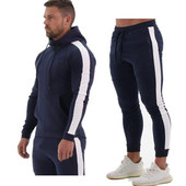 Seven Joe Patchwork Ανδρικά Αθλητικά Σετ Φθινοπωρινά Χειμερινά Γυμναστήρια με κουκούλα Ανδρική φόρμα γυμναστικής 2 τεμαχίων + Σετ φούτερ