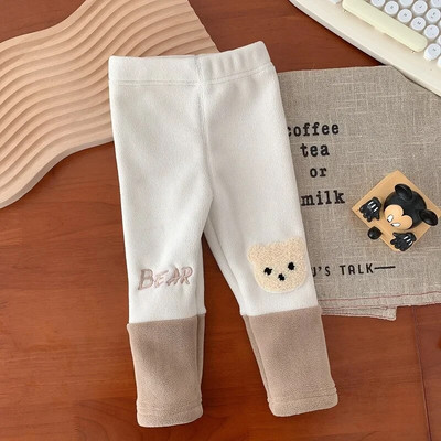 Mīlīgi bērni, meiteņu legingi 0–5 gadi, mazuļi, bērni, elastīga jostasvieta, multfilma Lācis, lācis, siltas zeķubikses ziemas apģērbs