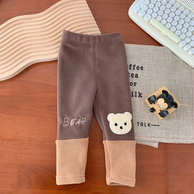 Mīlīgi bērni, meiteņu legingi 0–5 gadi, mazuļi, bērni, elastīga jostasvieta, multfilma Lācis, lācis, siltas zeķubikses ziemas apģērbs