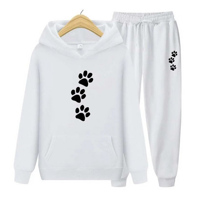 Treniņtērps Sievietēm Vīriešu Hoodie Apģērbs Džemperis + Bikses Uzvalks Hoodie Sporta Apģērbs Skriešana Vīriešu Komplekti Apdrukas Džemperis Sporta Uzvalks