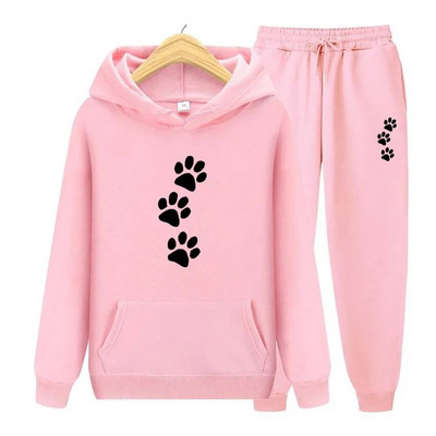 Treniņtērps Sievietēm Vīriešu Hoodie Apģērbs Džemperis + Bikses Uzvalks Hoodie Sporta Apģērbs Skriešana Vīriešu Komplekti Apdrukas Džemperis Sporta Uzvalks