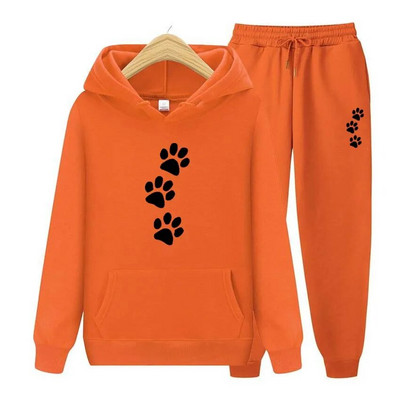 Treniņtērps Sievietēm Vīriešu Hoodie Apģērbs Džemperis + Bikses Uzvalks Hoodie Sporta Apģērbs Skriešana Vīriešu Komplekti Apdrukas Džemperis Sporta Uzvalks