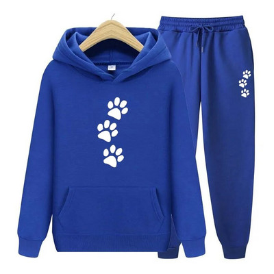 Treniņtērps Sievietēm Vīriešu Hoodie Apģērbs Džemperis + Bikses Uzvalks Hoodie Sporta Apģērbs Skriešana Vīriešu Komplekti Apdrukas Džemperis Sporta Uzvalks