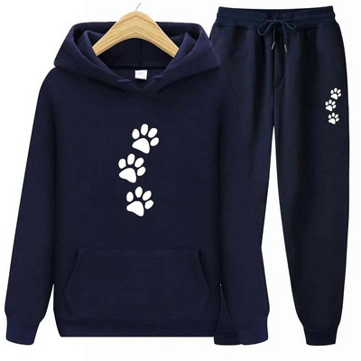 Treniņtērps Sievietēm Vīriešu Hoodie Apģērbs Džemperis + Bikses Uzvalks Hoodie Sporta Apģērbs Skriešana Vīriešu Komplekti Apdrukas Džemperis Sporta Uzvalks