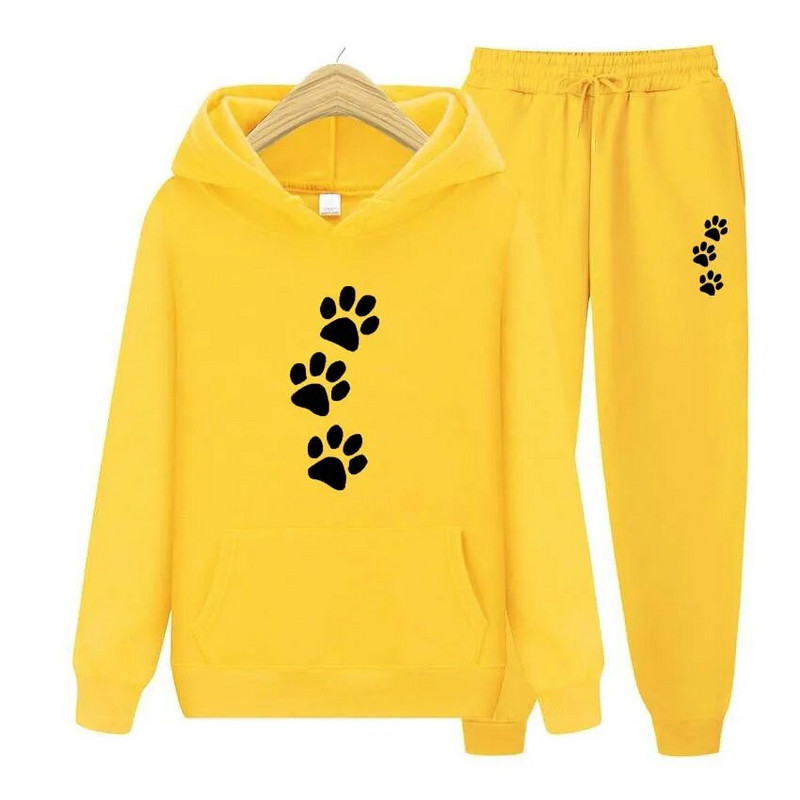 Treniņtērps Sievietēm Vīriešu Hoodie Apģērbs Džemperis + Bikses Uzvalks Hoodie Sporta Apģērbs Skriešana Vīriešu Komplekti Apdrukas Džemperis Sporta Uzvalks