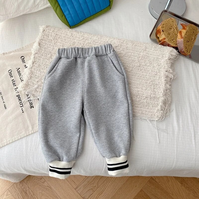 2023. aasta talv, laste poiste spordirõivad, püksid 0–5-aastased, elastsed vöökohad, fliis, paks Active Jogger püksid, püksid, alumine varustus, riided