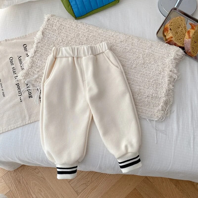 2023. aasta talv, laste poiste spordirõivad, püksid 0–5-aastased, elastsed vöökohad, fliis, paks Active Jogger püksid, püksid, alumine varustus, riided