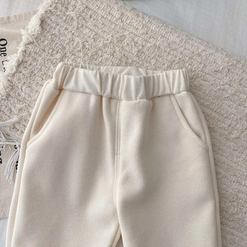 2023. aasta talv, laste poiste spordirõivad, püksid 0–5-aastased, elastsed vöökohad, fliis, paks Active Jogger püksid, püksid, alumine varustus, riided