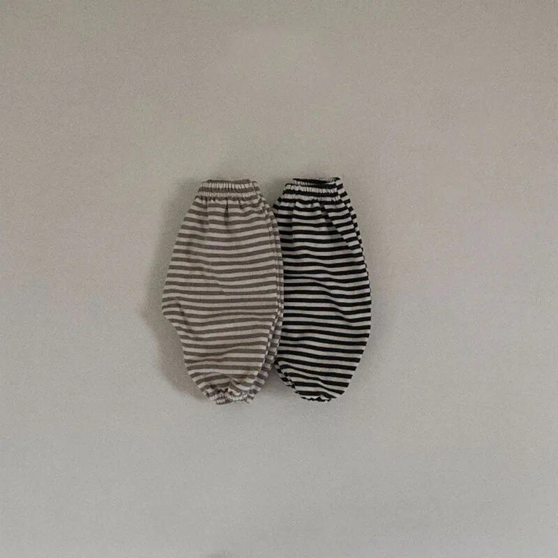 0–3 gadi gadījuma rakstura mazulis zēns meitene svītrainās biksītes jaundzimušajiem bērniem elastīgs viduklis brīvas kokvilnas bikses apakšā tērpi pavasara rudens drēbes