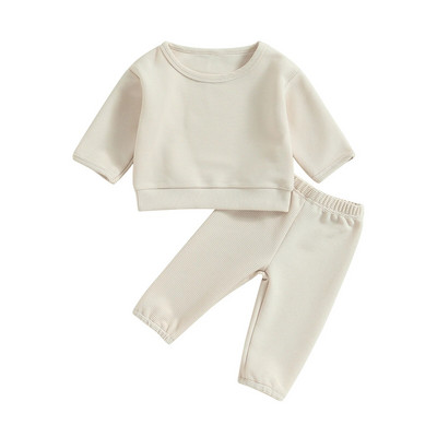 ma&baby 0-2G Jaundzimušajiem Zēniem Apģērbu komplekti Maziem bērniem Vienkrāsains Topi ar garām piedurknēm Bikses Rudens pavasara Apģērbs Treniņtērps
