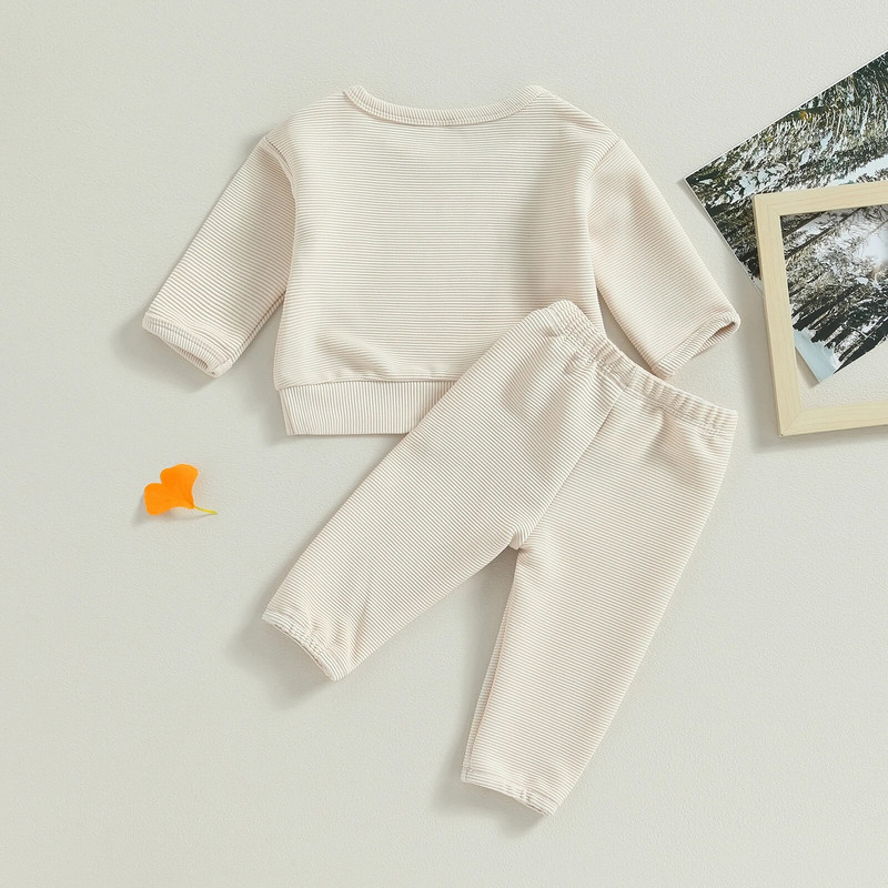 ma&baby 0-2G Jaundzimušajiem Zēniem Apģērbu komplekti Maziem bērniem Vienkrāsains Topi ar garām piedurknēm Bikses Rudens pavasara Apģērbs Treniņtērps