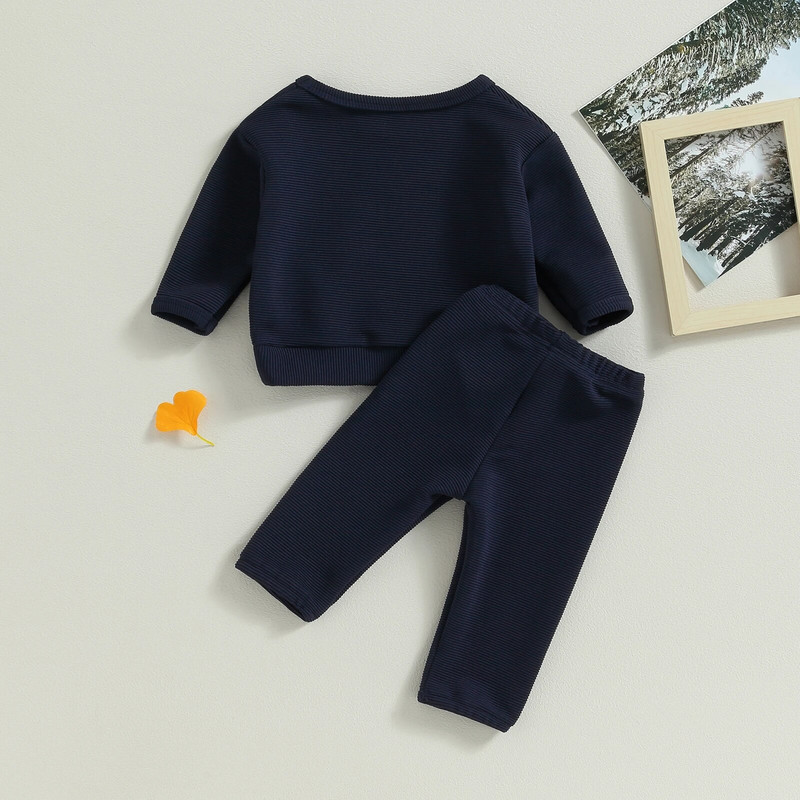 ma&baby 0-2G Jaundzimušajiem Zēniem Apģērbu komplekti Maziem bērniem Vienkrāsains Topi ar garām piedurknēm Bikses Rudens pavasara Apģērbs Treniņtērps
