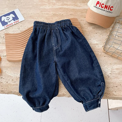 Μόδα Παιδικά Αγόρια Τζιν 0-6 ετών Νήπιο Παιδικό Κορίτσι Ελαστική μέση Μονόχρωμο Χαλαρό Jogger Τζιν παντελόνι παντελόνι Φθινοπωρινά ρούχα