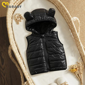 Ma&Baby 6 m-7 gadi Rudens Ziemas Bērni Bērni Siltās Veste Veste Virsdrēbes Apģērbs Zēni Meitenes Siltas Jakas Veste