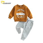 ma&baby 0-3Y Αποκριάτικες στολές μωρού Κοστούμια για νεογέννητο αγόρι κοριτσάκι Σετ ρούχα αυτοκινήτου κολοκυθάκια μακρυμάνικα παντελόνια