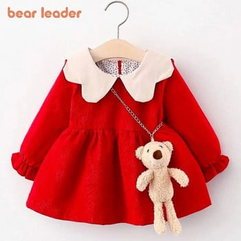 Bear Leader Newborn Bebes Princess Dresses Jesen Christmas Fashion Infant Girl Ruffles Costume Vestidos Cute Bear Bags 0-2Y