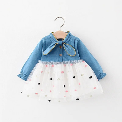 Bear Leader Νεογέννητα Φορέματα Πριγκίπισσας Bebes Φθινόπωρο Χριστουγεννιάτικη Μόδα Βρεφικό Κοριτσάκι Κοστούμι Vestidos Cute Bear Bags 0-2Y