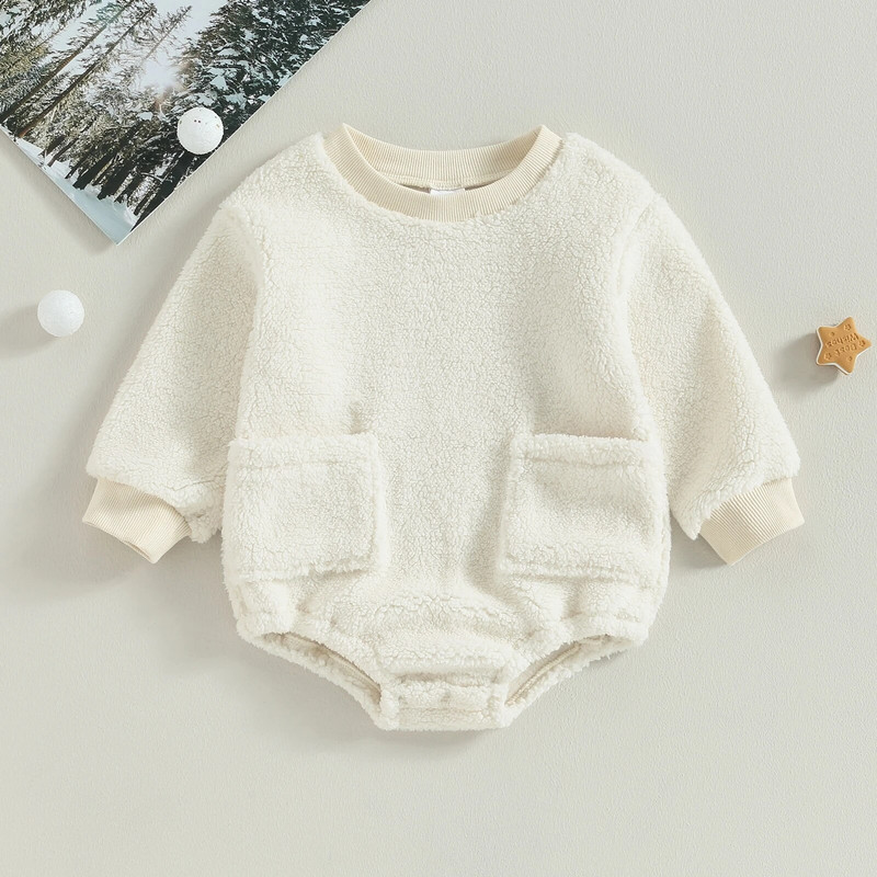 ma&baby 0-18 M jaundzimušā zīdaiņa zīdainis meitene zēns, silts plīša kombinezons ar garām piedurknēm rudens pavasara ziemas apģērbs