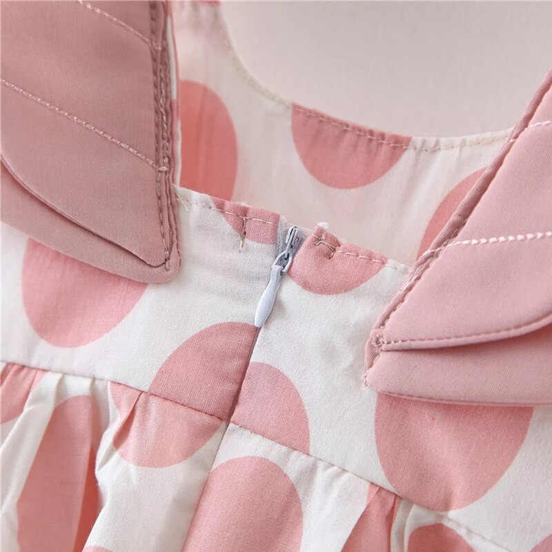 Bear Leader Dot Print φτερά πεταλούδας Βρεφικά ρούχα Καλοκαιρινό κορυφαίο κορίτσι Φόρεμα λουλουδιών πριγκίπισσας Χαριτωμένα ρούχα για κοριτσάκι Vestidos