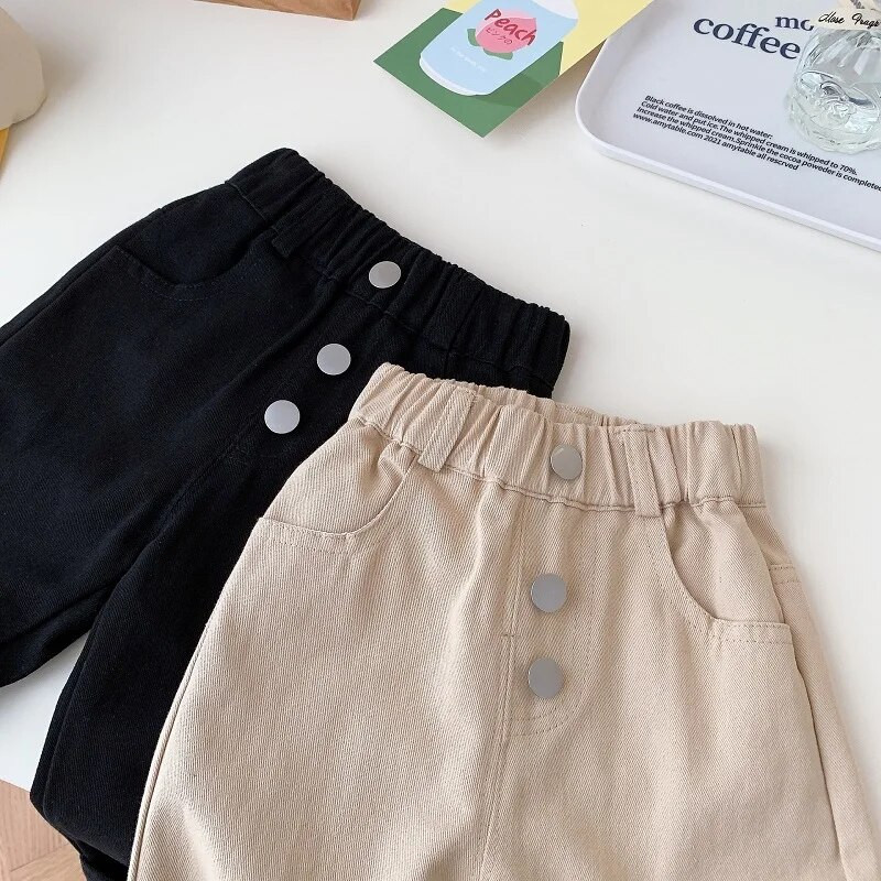 Bērni Zēni Bikses 0–6 gadi Mazi bērni Bērni Vienkrāsains elastīgs viduklis pilna garuma bikses ikdienišķs pavasara rudens apakšējais apģērbs