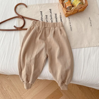 Νέο φθινοπωρινό παιδικό παντελόνι 0-5 ετών Παιδικό μωρό αγόρι κοριτσάκι Μονόχρωμο ελαστική μέση Απαλό Jogger Αθλητικά ρούχα παντελόνι κάτω