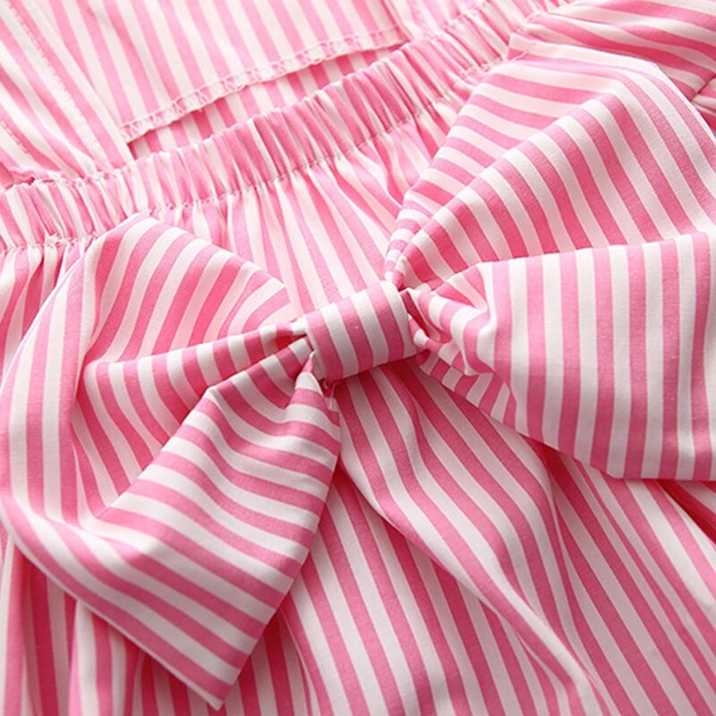 Bear Leader bērnu apģērbu komplekti, jauki vasaras kleita bez piedurknēm meitenēm, 2 gab. komplekti, īsas bikses + kleitu komplekts, svītru raksts mazulim 6-24 M