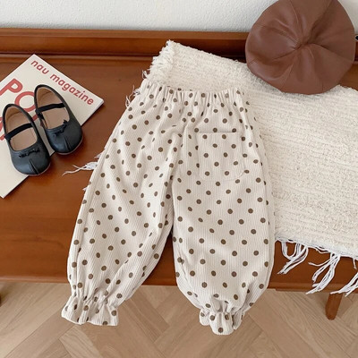 2023. gada rudens bērniem, velveta bikses, 0–5 gadus veciem bērniem, zēniem, meitenēm, elastīga jostasvieta.