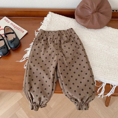 2023. gada rudens bērniem, velveta bikses, 0–5 gadus veciem bērniem, zēniem, meitenēm, elastīga jostasvieta.