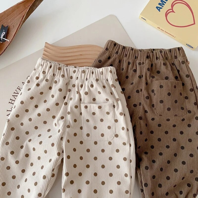 2023. gada rudens bērniem, velveta bikses, 0–5 gadus veciem bērniem, zēniem, meitenēm, elastīga jostasvieta.