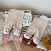 Jaukas meitenītes bikses no 0 līdz 3 gadiem, jaundzimušā princese, elastīgs viduklis Multfilma Trušu lelle Kokvilnas zeķubikses, tērpi rudens drēbes