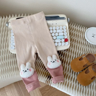 Jaukas meitenītes bikses no 0 līdz 3 gadiem, jaundzimušā princese, elastīgs viduklis Multfilma Trušu lelle Kokvilnas zeķubikses, tērpi rudens drēbes