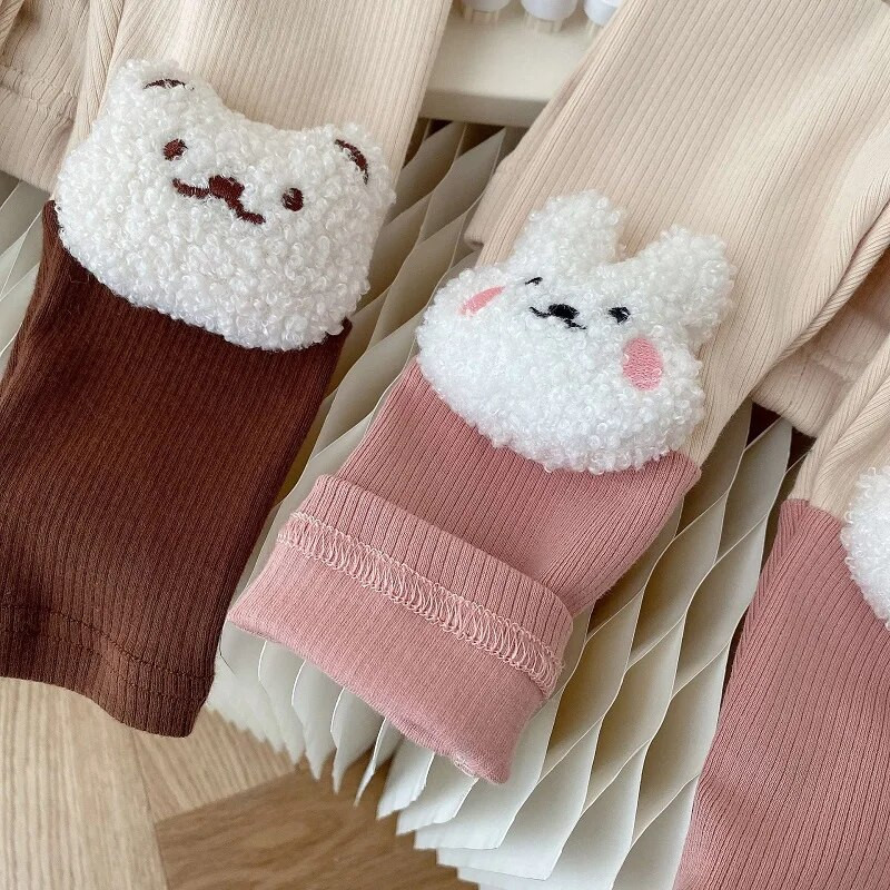 Jaukas meitenītes bikses no 0 līdz 3 gadiem, jaundzimušā princese, elastīgs viduklis Multfilma Trušu lelle Kokvilnas zeķubikses, tērpi rudens drēbes