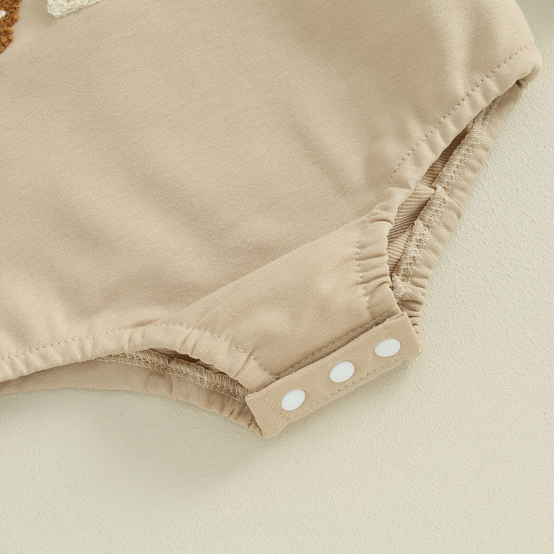 ma&baby 0-18 M Jaundzimušā zīdaiņa mazulis Zēns Meitene Romperi ar garām piedurknēm Burtu izšuvumi Kombinezons Rotaļtērps rudens pavasara apģērbs