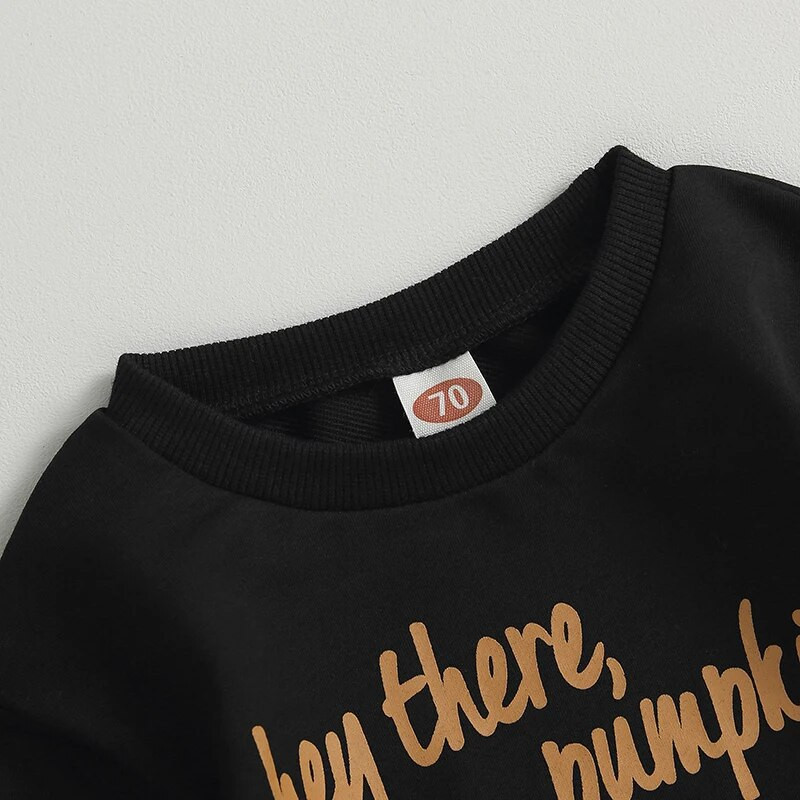 ma&baby 0-3G Halovīni jaundzimušajiem zēniem apģērbu komplekti ķirbju burti garām piedurknēm topi Bikses tērpi mazuļu zīdaiņu kostīmi