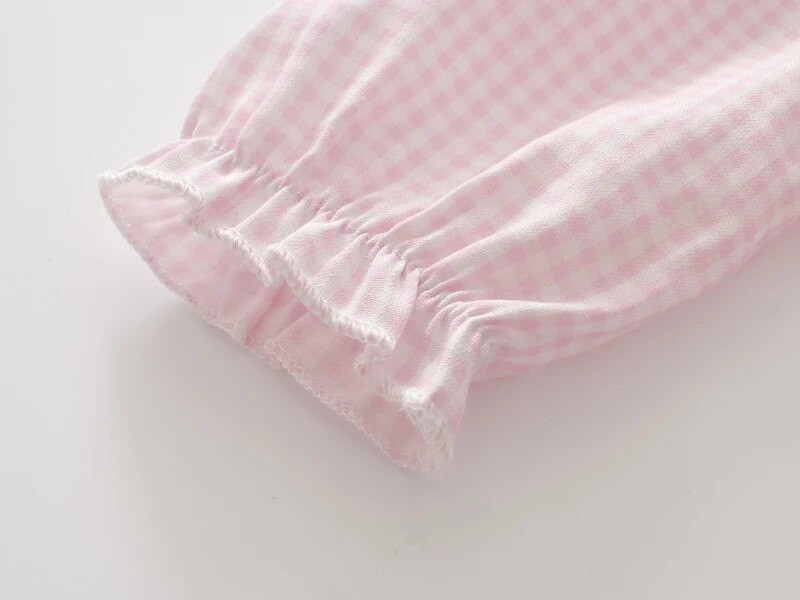 Ruffles Mežģīņu bantīte Jaundzimušo mazuļu Bodiji Pavasara Rudens Tatting Grid Kombinezons Meiteņu kostīms ar garām piedurknēm ar Hedbadns